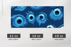 Creepy Eyes Mug Wrap Sublimation |11oz, 12oz &amp; 15oz Product Image 2