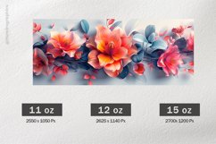 Colorful Flowers Mug Wrap Sublimation |11oz, 12oz &amp; 15oz Product Image 2