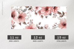 Minimal Flowers Mug Wrap Sublimation |11oz, 12oz &amp; 15oz Product Image 2