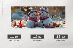 Cute Snowman Mug Wrap Sublimation |11oz, 12oz &amp; 15oz Product Image 2