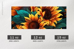Sunflower Mug Wrap Sublimation |11oz, 12oz &amp; 15oz Product Image 2