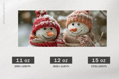 Cute Snowman Mug Wrap Sublimation |11oz, 12oz &amp; 15oz Product Image 2