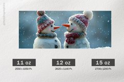 Cute Snowman Mug Wrap Sublimation |11oz, 12oz &amp; 15oz Product Image 2