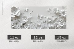 White Flowers Mug Wrap Sublimation |11oz, 12oz &amp; 15oz Product Image 2
