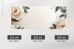 White Roses Mug Wrap Sublimation |11oz, 12oz &amp; 15oz Product Image 2