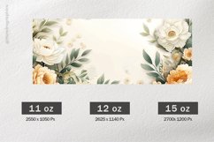 White Roses Mug Wrap Sublimation |11oz, 12oz &amp; 15oz Product Image 2