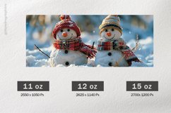 Cute Snowman Mug Wrap Sublimation |11oz, 12oz &amp; 15oz Product Image 2