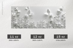 White Flowers Mug Wrap Sublimation |11oz, 12oz &amp; 15oz Product Image 2