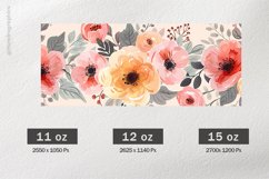 Minimal Flowers Mug Wrap Sublimation |11oz, 12oz &amp; 15oz Product Image 2