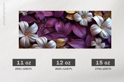 3D Flowers Mug Wrap Sublimation |11oz, 12oz &amp; 15oz Product Image 2