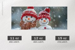 Cute Snowman Mug Wrap Sublimation |11oz, 12oz &amp; 15oz Product Image 2