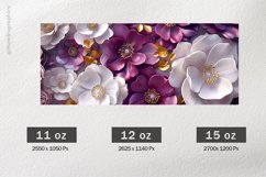 3D Flowers Mug Wrap Sublimation |11oz, 12oz &amp; 15oz Product Image 2
