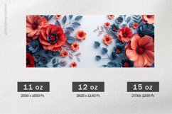 Colorful Flowers Mug Wrap Sublimation |11oz, 12oz &amp; 15oz Product Image 2