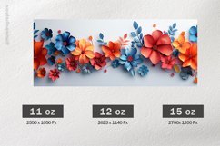 Colorful Flowers Mug Wrap Sublimation |11oz, 12oz &amp; 15oz Product Image 2