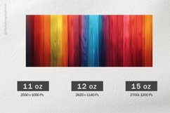 Colorful Stripes Mug Wrap Sublimation |11oz, 12oz &amp; 15oz Product Image 2