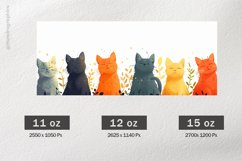 Cats Mug Wrap Sublimation |11oz, 12oz &amp; 15oz Product Image 2