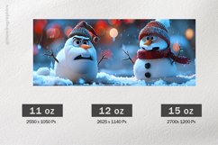 Cute Snowman Mug Wrap Sublimation |11oz, 12oz &amp; 15oz Product Image 2