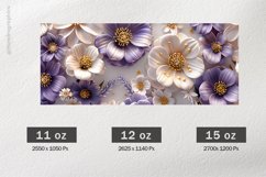 3D Flowers Mug Wrap Sublimation |11oz, 12oz &amp; 15oz Product Image 2