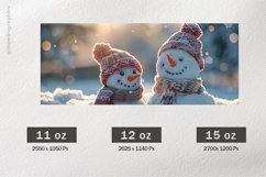 Cute Snowman Mug Wrap Sublimation |11oz, 12oz &amp; 15oz Product Image 2