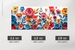 Colorful Flowers Mug Wrap Sublimation |11oz, 12oz &amp; 15oz Product Image 2
