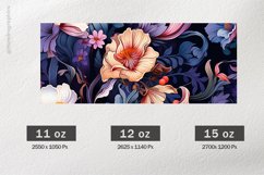 Intertwining Flowers Mug Wrap Sublimation |11oz, 12oz &amp; 15oz Product Image 2