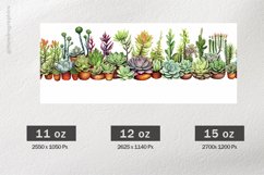 Succulent Mug Wrap Sublimation |11oz, 12oz &amp; 15oz Product Image 2