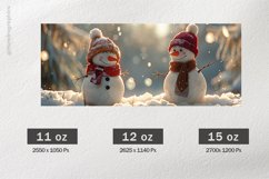 Cute Snowman Mug Wrap Sublimation |11oz, 12oz &amp; 15oz Product Image 2