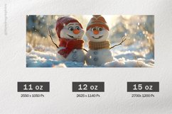 Cute Snowman Mug Wrap Sublimation |11oz, 12oz &amp; 15oz Product Image 2