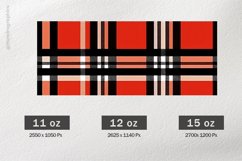 Red Plaid Mug Wrap Sublimation |11oz, 12oz &amp; 15oz Product Image 2