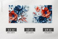Colorful Flowers Mug Wrap Sublimation |11oz, 12oz &amp; 15oz Product Image 2