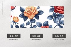 Roses Mug Wrap Sublimation |11oz, 12oz &amp; 15oz Product Image 2