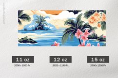 Tropical Beach Mug Wrap Sublimation |11oz, 12oz &amp; 15oz Product Image 2