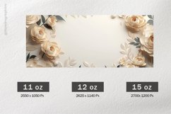 White Roses Mug Wrap Sublimation |11oz, 12oz &amp; 15oz Product Image 2