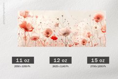 Peach Flowers Mug Wrap Sublimation |11oz, 12oz &amp; 15oz Product Image 2