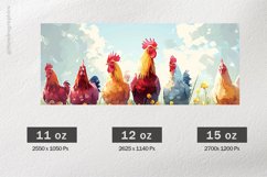 Rooster Mug Wrap Sublimation |11oz, 12oz &amp; 15oz Product Image 2