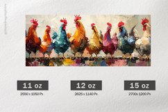 Rooster Mug Wrap Sublimation |11oz, 12oz &amp; 15oz Product Image 2
