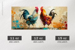 Rooster Mug Wrap Sublimation |11oz, 12oz &amp; 15oz Product Image 2