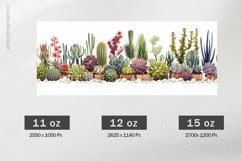 Succulent Mug Wrap Sublimation |11oz, 12oz &amp; 15oz Product Image 2