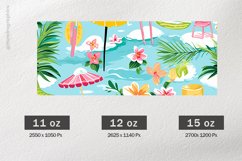 Colorful Beach Mug Wrap Sublimation |11oz, 12oz &amp; 15oz Product Image 2