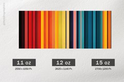 Colorful Stripes Mug Wrap Sublimation |11oz, 12oz &amp; 15oz Product Image 2