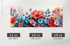 Colorful Flowers Mug Wrap Sublimation |11oz, 12oz &amp; 15oz Product Image 2