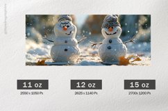 Cute Snowman Mug Wrap Sublimation |11oz, 12oz &amp; 15oz Product Image 2