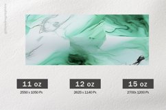 Green White Marble Mug Wrap Sublimation |11oz, 12oz &amp; 15oz Product Image 2
