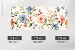 Beautiful Flower Mug Wrap Sublimation |11oz, 12oz &amp; 15oz Product Image 2