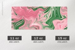 Pink Green Marble Mug Wrap Sublimation |11oz, 12oz &amp; 15oz Product Image 2