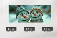 Cute Snowman Mug Wrap Sublimation |11oz, 12oz &amp; 15oz Product Image 2