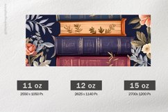 books and flowers Mug Wrap Sublimation |11oz, 12oz &amp; 15oz Product Image 2