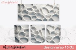 White Mug Wrap Sublimation Design | Abstract Mug Wrap Product Image 1
