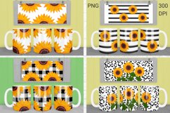 Mug sublimation sunflower wrap 15 Oz and 11 Oz Product Image 1