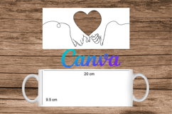 Heart Hands Mug. Love Hands. Mug Canva Template. Product Image 3